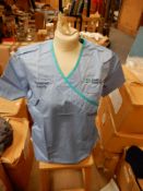 *Box Containing 32 HA2453 Light Blue Tunic Tops Size:12 Regular
