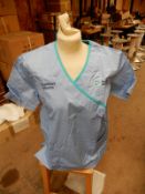 *Box Containing 32 HA2453 Light Blue Tunics Size:16 Regular