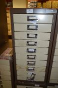 Bisley Metal Ten Drawer Unit