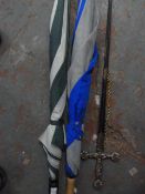 Two Umbrellas and an Ornamental Sword