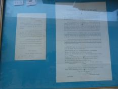 Framed Testamonial 1896