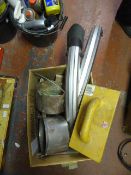 Box Containing Bike Mud Guards, Paint Tins, etc.