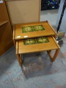 1970's Nest of Two Tables with Tile Tops