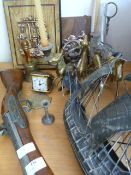 Quantity of Glass and Metal Ware Including Candela