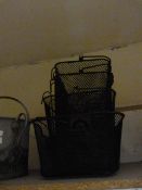 Four Graduated Wire Baskets