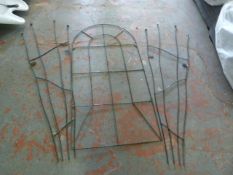 Three Sections of Wire Garden Trellis