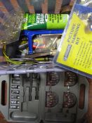 Small Box of Tools and Picture Hanging Fittings