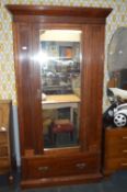 Edwardian Mahogany Mirrored Wardrobe