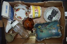 Box Containing Arthur Wood Tortoise Money Box, Pot