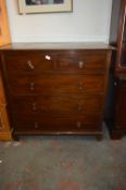 Edwardian Walnut Two over Three Chest of Drawers