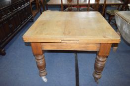 Victorian Pine Drawer Leaf Dining Table