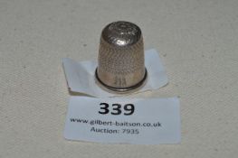 Hallmarked Silver Thimble