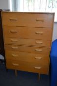 Stag Light Oak Six Height Chest of Drawers