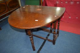 Oak Oval Topped Drop Leaf Gate Leg Dining Table