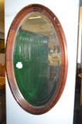 Oval Framed Bevelled Edge Wall Mirror