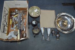 Quantity of Silver Plate; Fruit Bowl, Rose Bowl, C