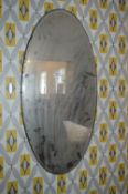 Oval Bevelled Edge Wall Mirror