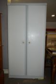 Grey Laminate Two Door Wardrobe