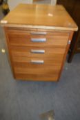 Walnut Effect Three Drawer File Cabinet