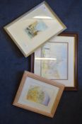 Three Framed Watercolours - Venice and Tuscany