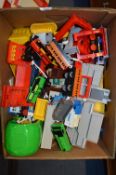 Box of Children's Toys, Train Sets, etc.
