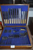 Oak Cased Silver Plated Cutlery Set