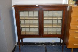 Edwardian Lead Glazed Bookcase