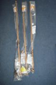 Three Brass Effect Curtain Poles 46
