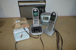 BT Telephones, Grundig Radio, Clock Radio, etc.