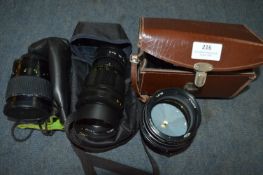 Camera Lenses; Helios 1.5/85 and a Zennit 2.8/135