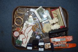Tray Lot of Costume Jewellery, Bangles, Necklaces,