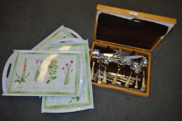 Cased Cooper Ludlam Stainless Steel Cutlery Set an