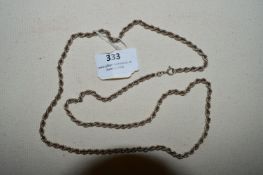 Silver Rope Twist Chain Necklace