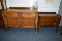 Oak Sideboard with Two Drawers