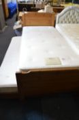 Pine Framed Single Bed with Under Guest Bed