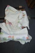 Box of Needlework Table Linen