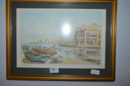 Gilt Framed Print - St Julian's Bay, Malta