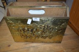 Embossed Brass Magazine Rack