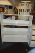 White Laminate Three Height Bookshelf