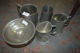 Pewter Mugs and Tazza
