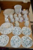 Assorted Floral Patterned Tea Ware, Trios and Cabi