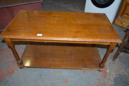 Oak Coffee Table with Undershelf