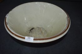 Cream & Brown Glazed Mixing Bowl