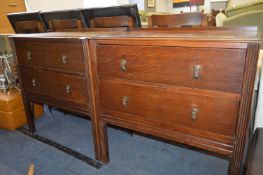Pair of Oak Two Drawer Chests