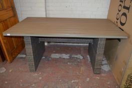 Burneo Light Brown Garden Table 200x125cm