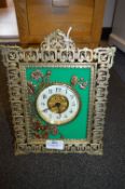 Decorative Brass Framed Mantel Clock