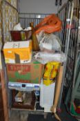 Cage Lot; Desk Fans, Kitchenware, Pottery, Air Bed