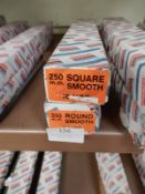 *One Box of 10 250mm Square Smooth and a Box of 5