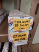 *Box of 5 300mm Three-Square Second Cut Files and