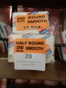 *One Box of 10 250mm Round Smooth and a Box Half R